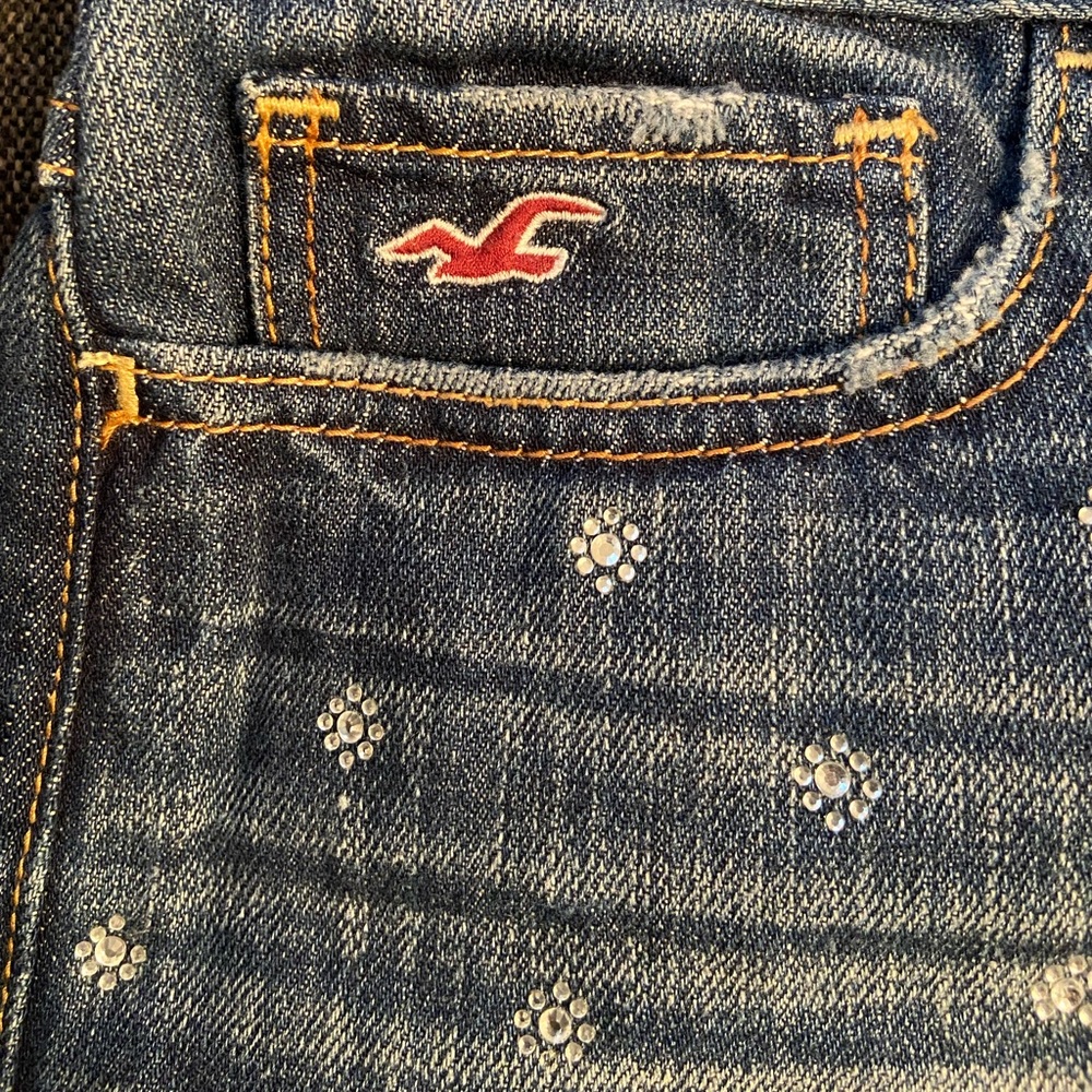 Hollister Rhinestone Denim Shorts - Picture 4 of 5